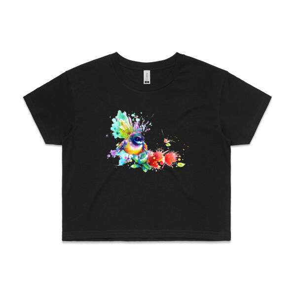 Piwakawaka Womens - Womens Crop Tee Thumbnail