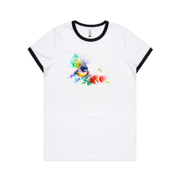 Piwakawaka Womens - Womens Ringer Tee Thumbnail