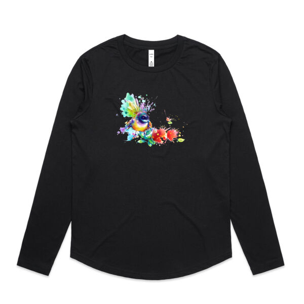 Piwakawaka Womens - Womens Curve Longsleeve Tee Thumbnail