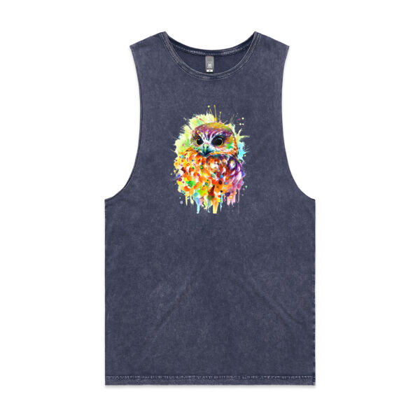Ruru Owl - Mens Basic Tee - Mens Basic Tee - Unisex Stone Wash Barnard Tank Thumbnail