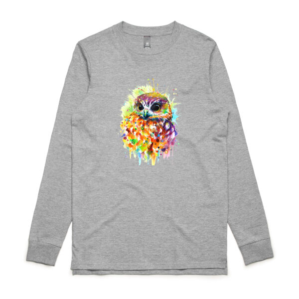 Ruru Owl - Mens Basic Tee - Mens Basic Tee - Mens Base Longsleeve Tee Thumbnail