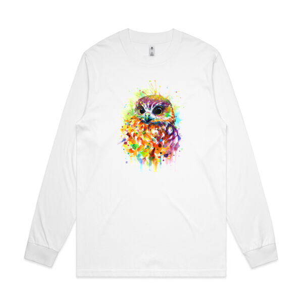 Ruru Owl - Mens Basic Tee - Mens Basic Tee - Mens General Long Sleeve Tee Thumbnail