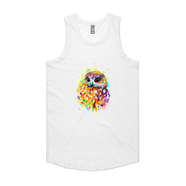 Ruru Owl - Mens Basic Tee - Mens Basic Tee - Mens Authentic Singlet Thumbnail