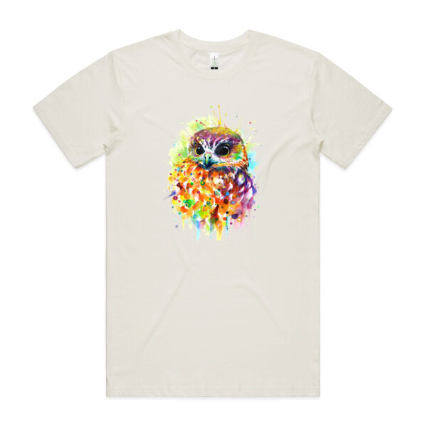 Ruru Owl - Mens Basic Tee - Mens Basic Tee - Mens Staple Organic Tee Thumbnail