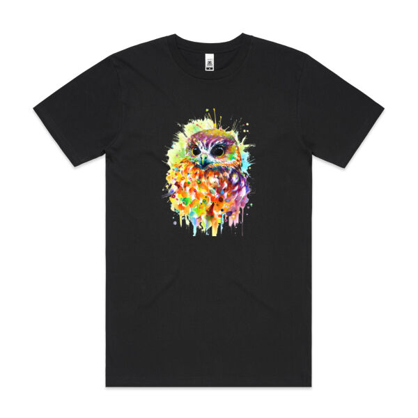 Ruru Owl - Mens Basic Tee - Mens Basic Tee - Mens Block T shirt Thumbnail